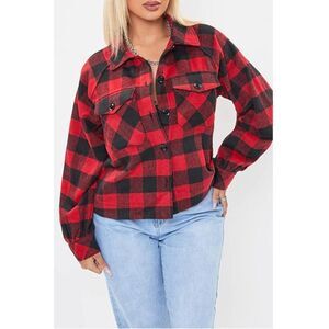YMI Jeanswear Oversized Plaid Shacket
